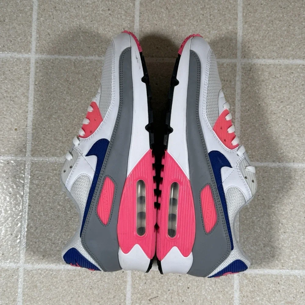 Nike Air Max 90 Womens Sneakers White Pink Blue Size 14.5W / 13M CT1887-100